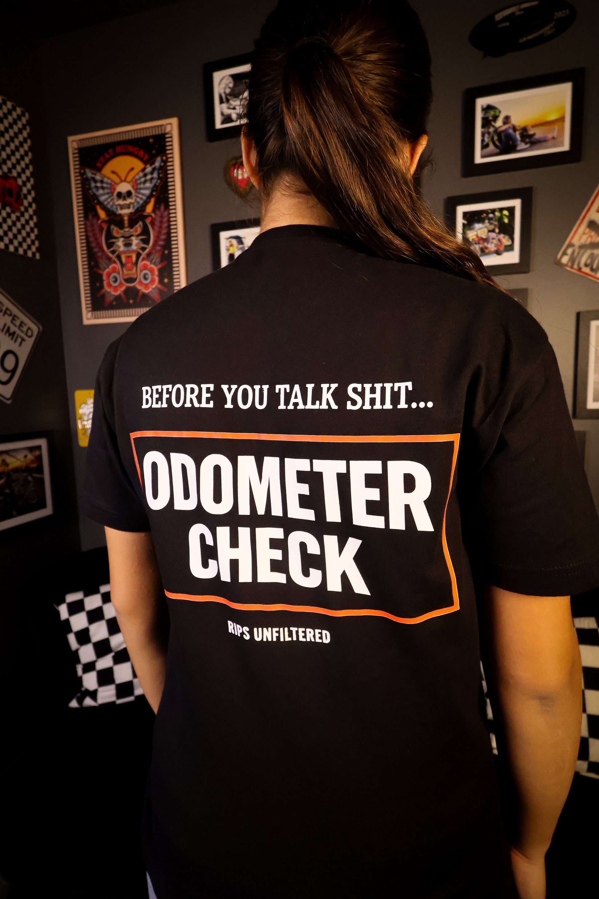 Odometer Check Tee Shirt - Rips Unfiltered