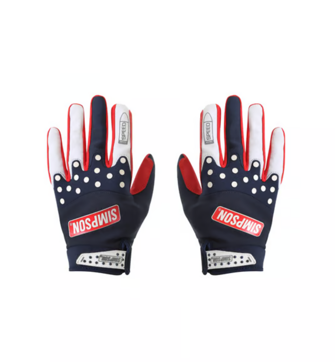 Simpson Speed Glove - Red White & Blue - Rips Unfiltered