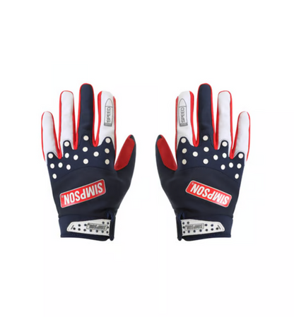 Simpson Speed Glove - Red White & Blue - Rips Unfiltered