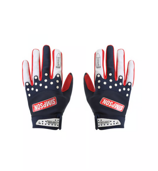 Simpson Speed Glove - Red White & Blue - Rips Unfiltered
