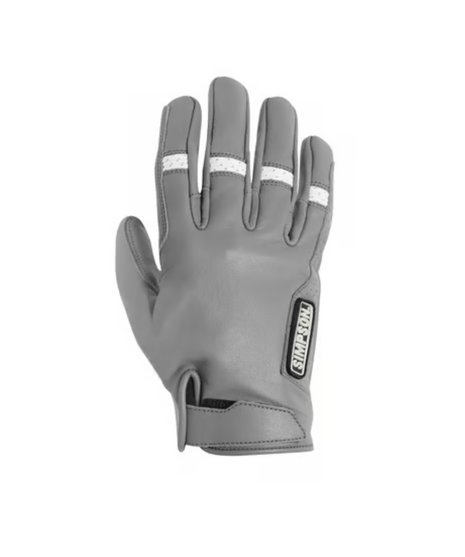 Simpson Ghost Leather Glove - Armor (Gray) - Rips Unfiltered