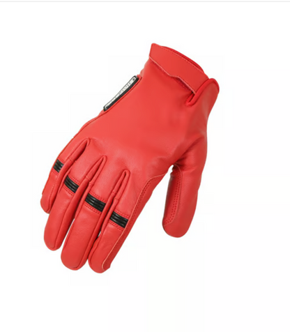 Simpson Ghost Leather Glove - Red - Rips Unfiltered