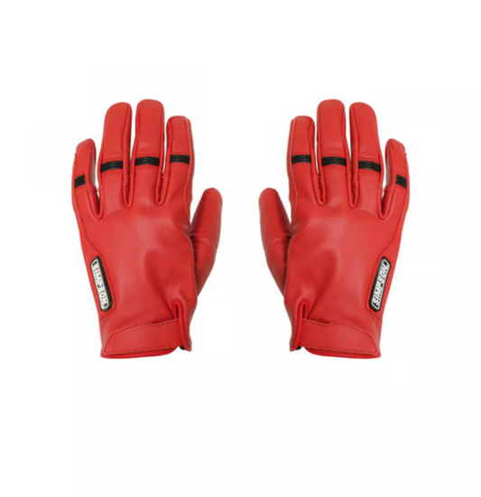 Simpson Ghost Leather Glove - Red - Rips Unfiltered